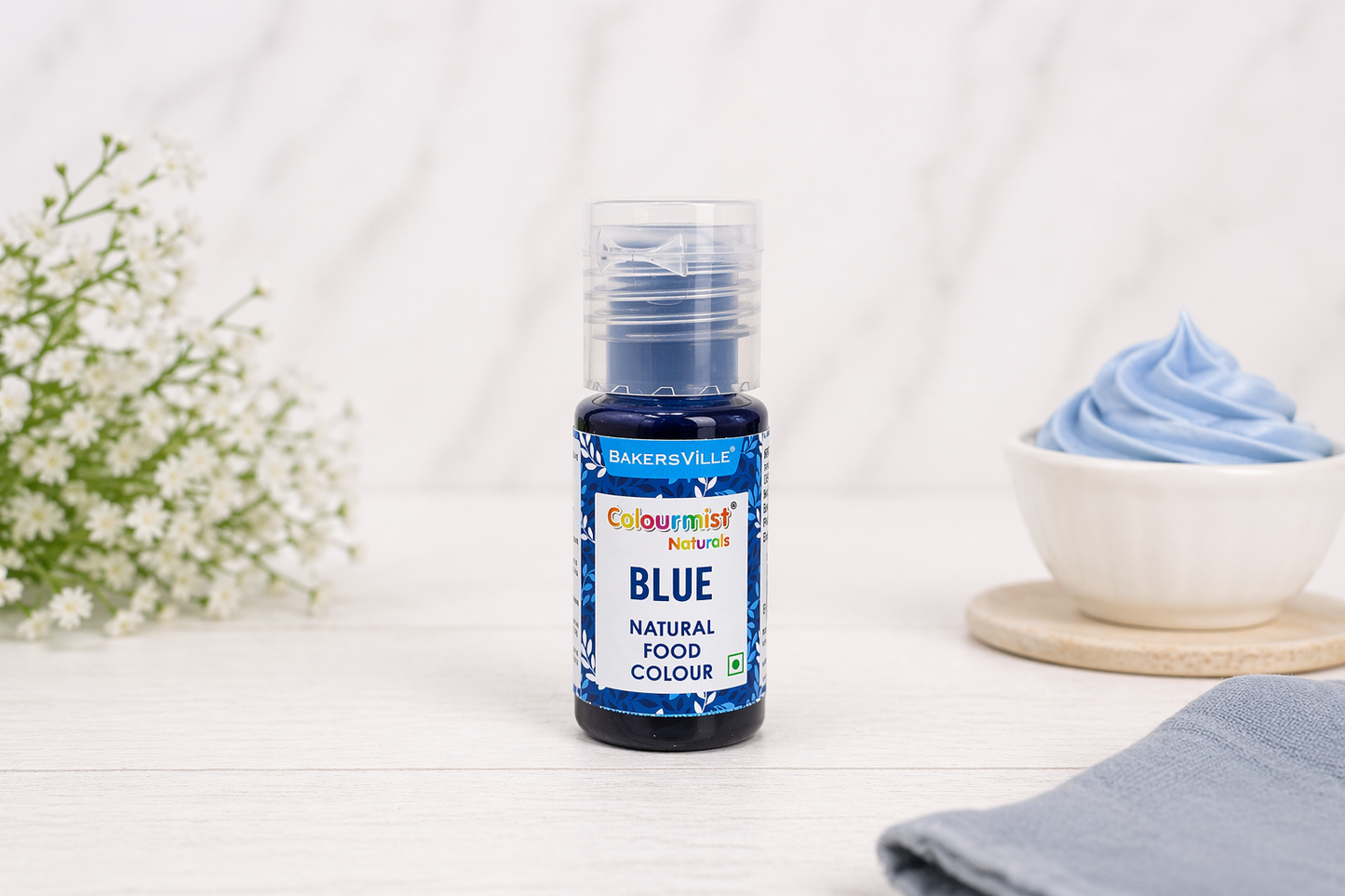 BAKERSVILLE COLOURMIST NATURAL FOOD COLOUR 20GM BLUE COLOUR
