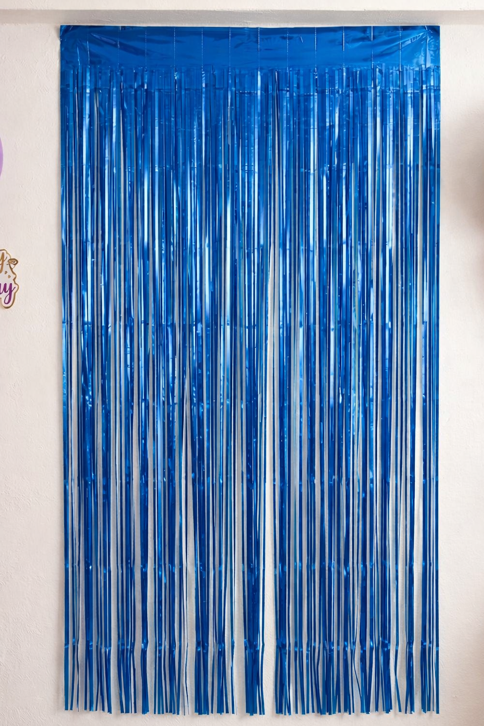 Blue Birthday Foil Curtain Pack Of 1