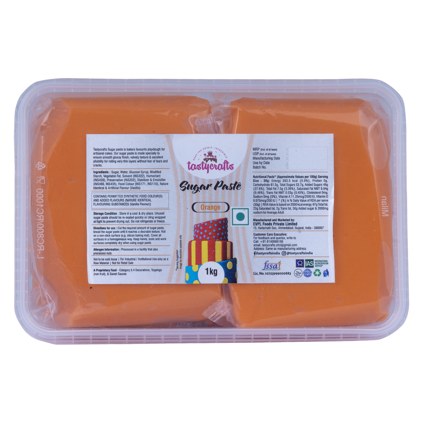 Tastycraft sugar paste Orange