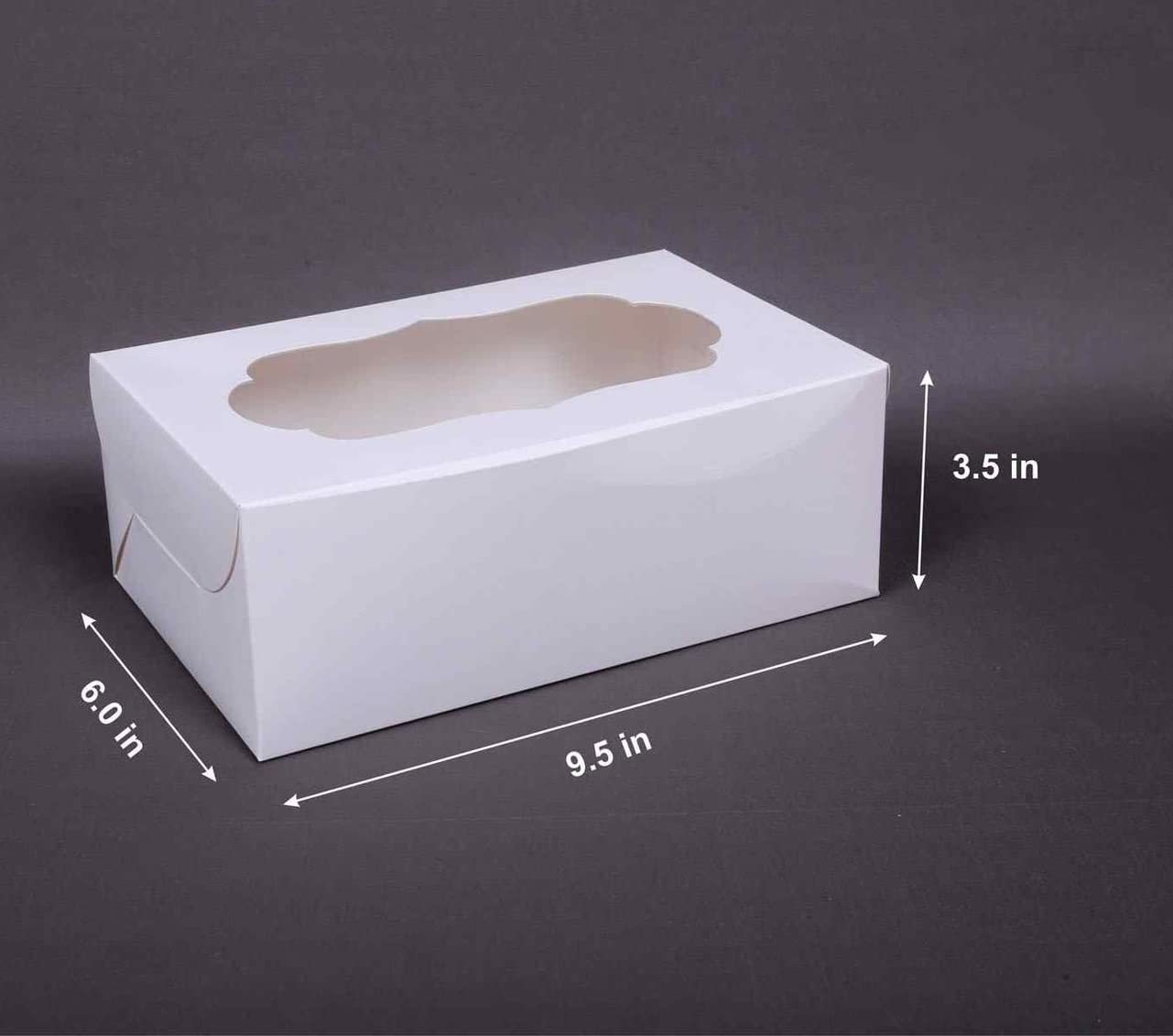 6 pc cupcake Box white Colour