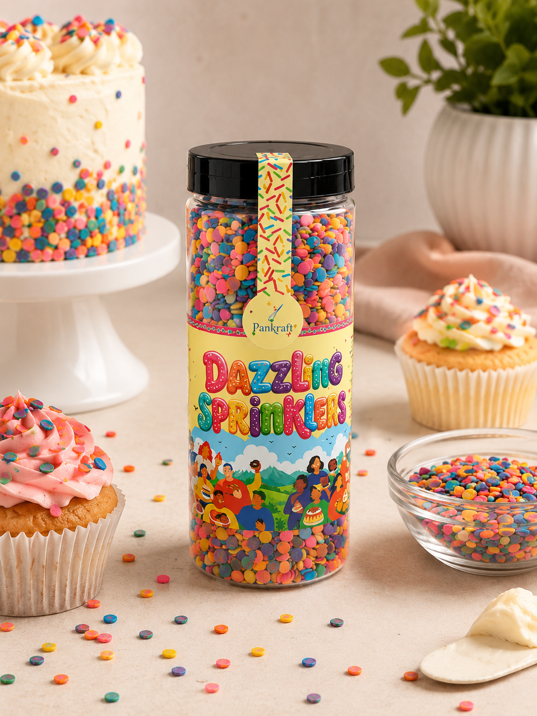 Pankraft Multicolor Confetti Dazzling Sprinkler 500gm