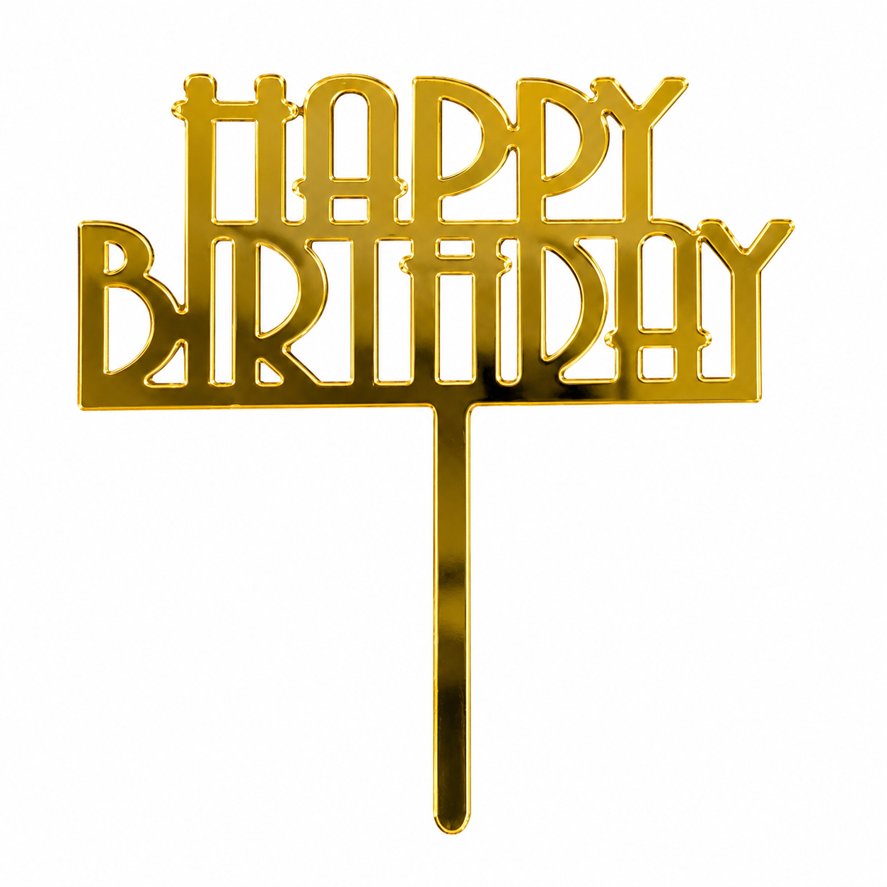Happy Birthday 3 inch Acrylic Topper Pack Of 10