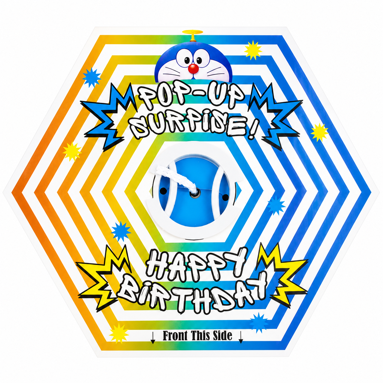 Doraemon Pop-Up Surprise Cake Candle | Happy Birthday Cake Decoration