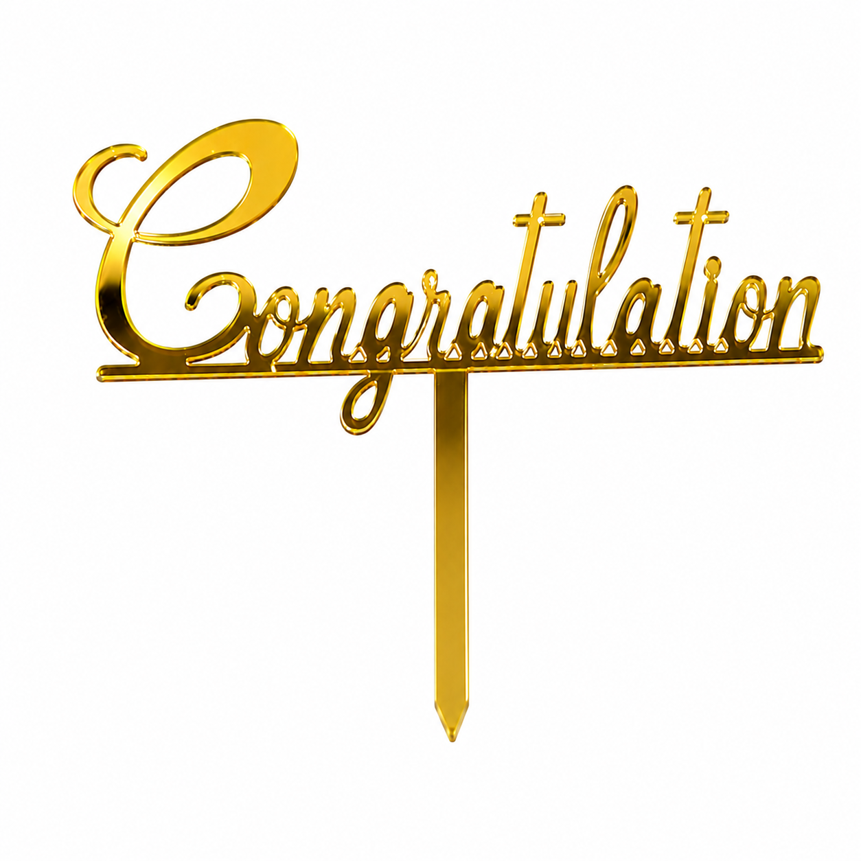 Congratulations 3 Inch Acrylic Topper Pack Of 10