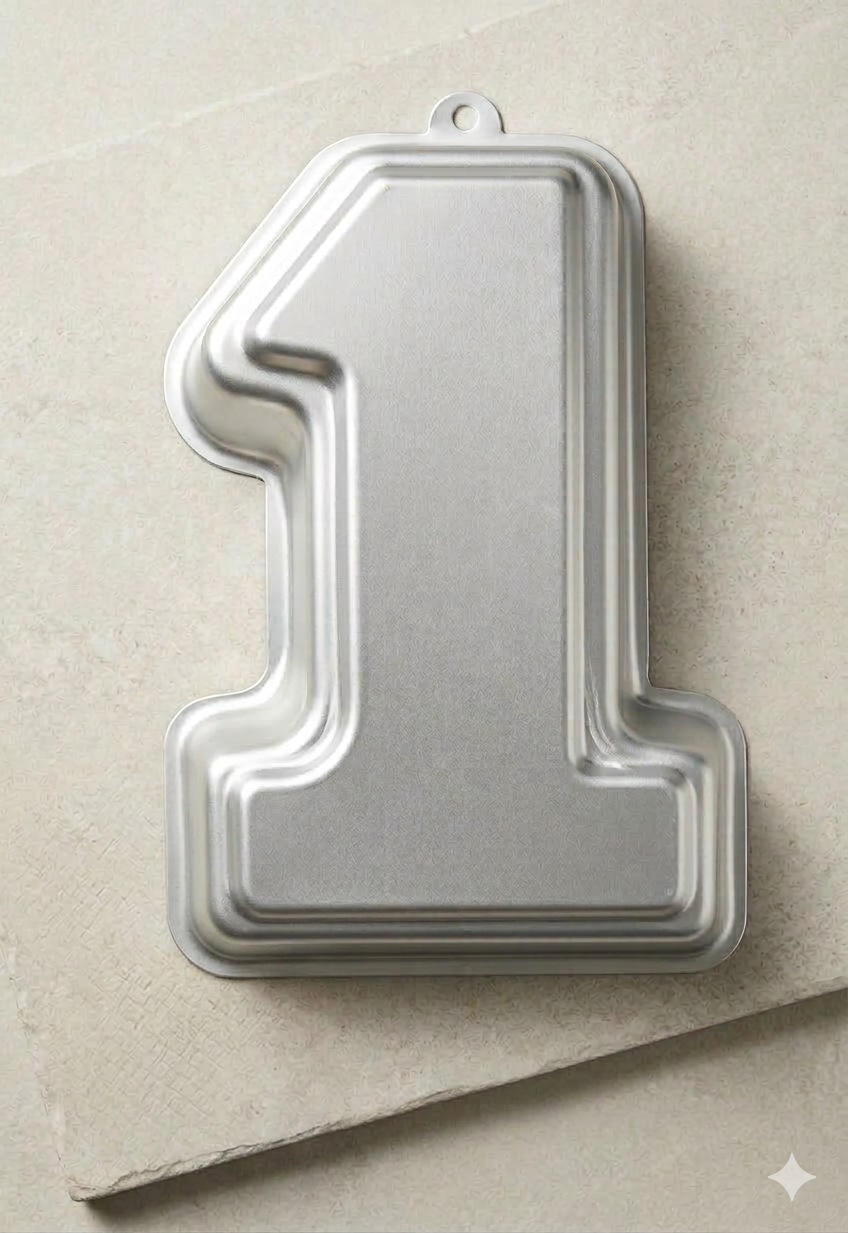 1 number cake tin size - 12.6x8.5x2