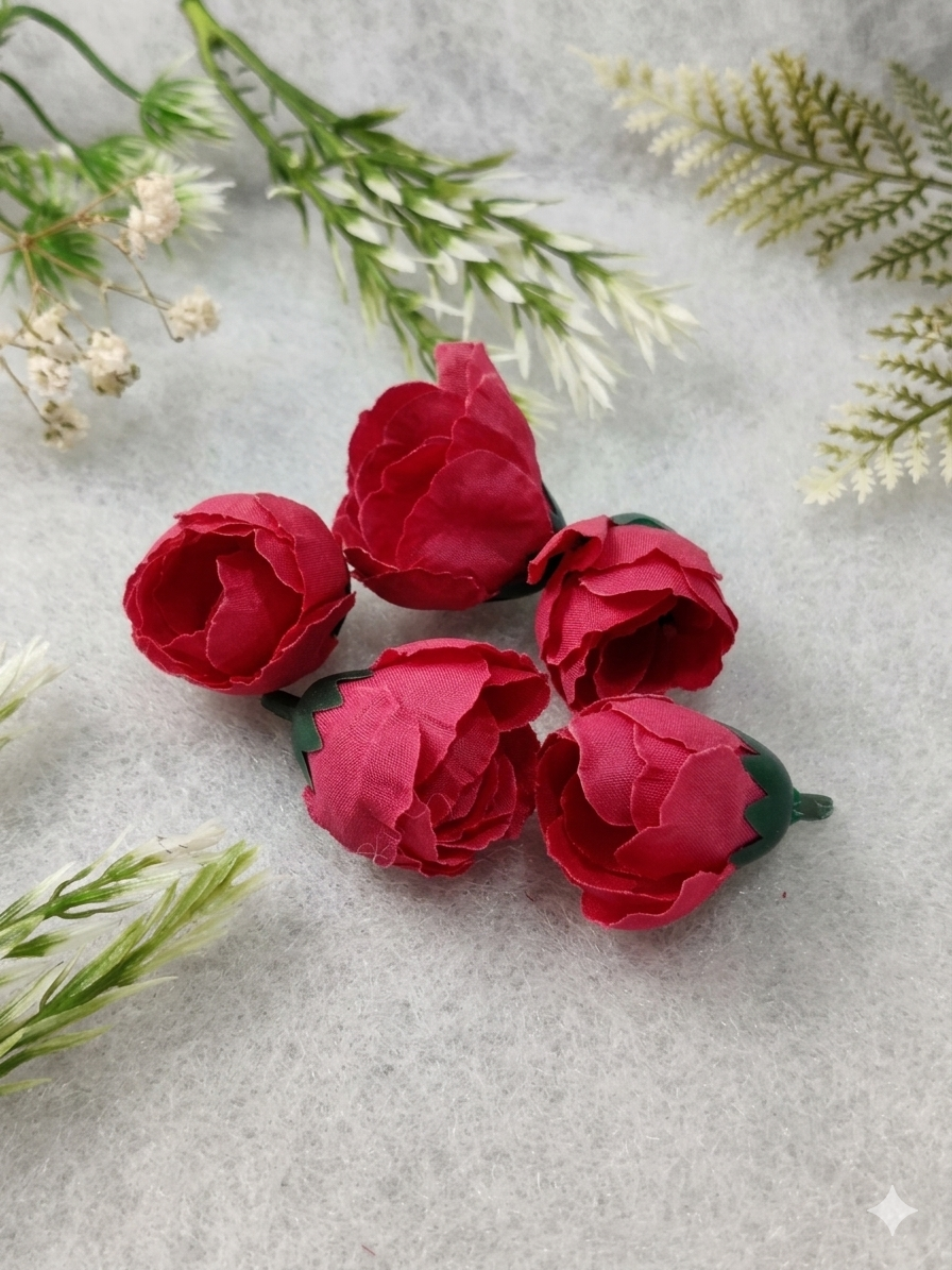 Dark Pink Indian Mini Peony Artificial Flower