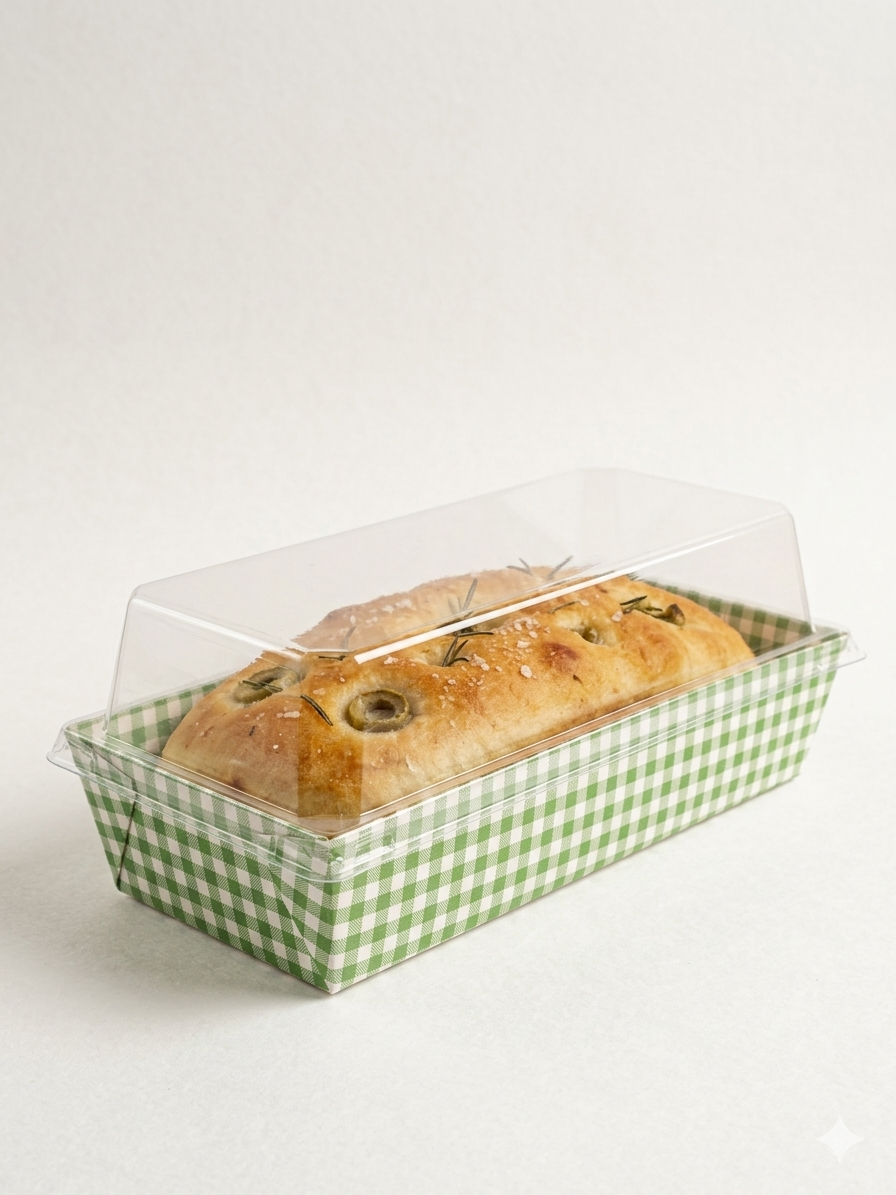 Green Loaf mould With Lid bake and serve mould Rectangle Size-7x3.8x1.5inch