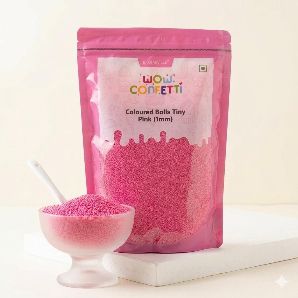 Wow confetti Coloured Balls Tiny Pink 1 mm