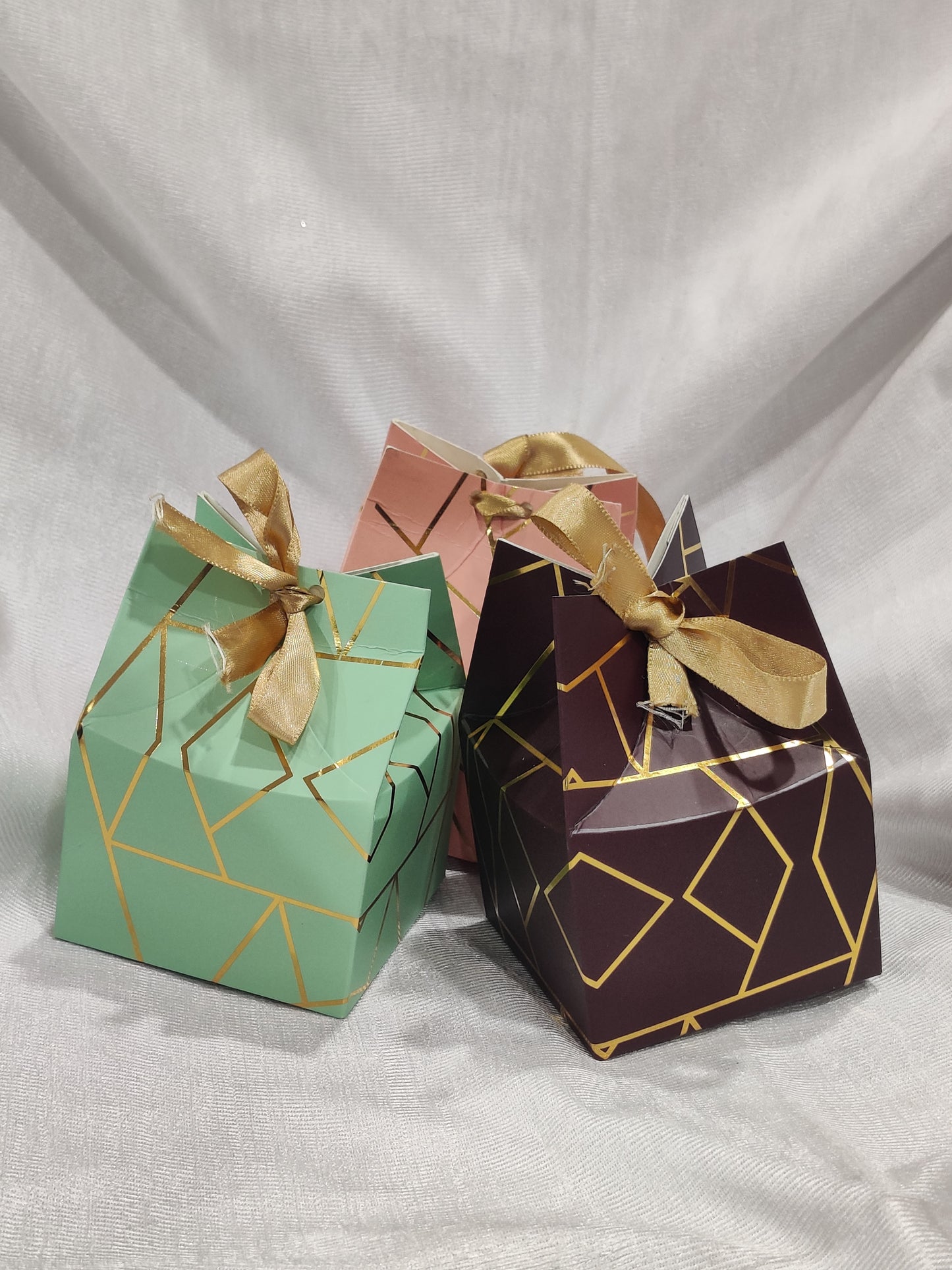 chocolate Potli Box Mint Colour size 3x2.5 inch