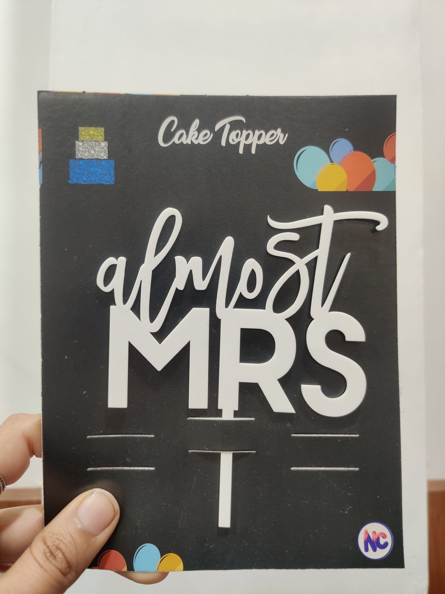 Almost Mrs Acrylic Topper