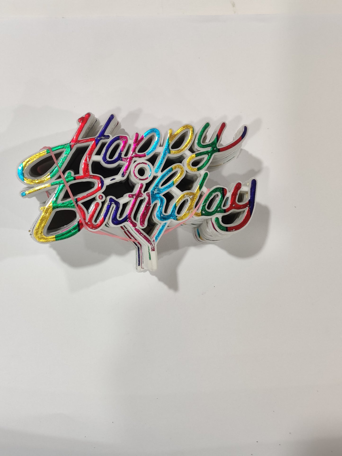 Happy Birthday Acrylic Topper Pack of 100