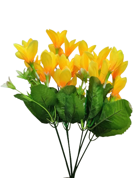 Yellow Lily Artificial Flower Bouquet