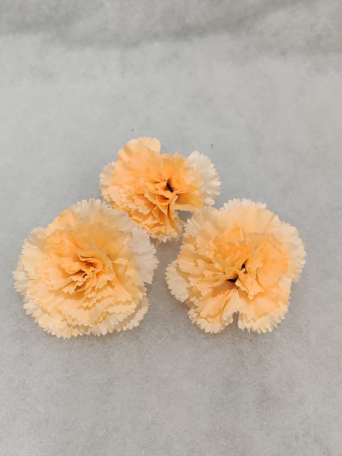 Peach Carnation Artificial Flower pack of 3
