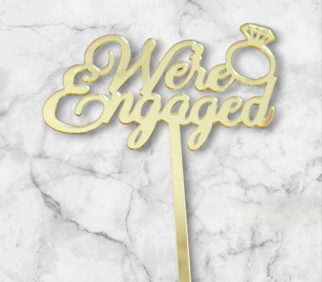 We are engaged Acrylic Topper