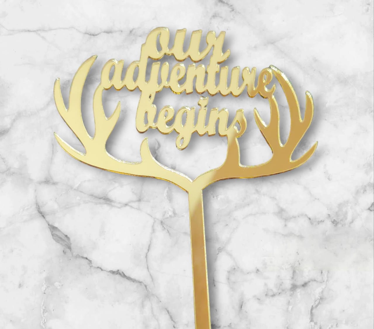 Our adventure begins Acrylic Topper