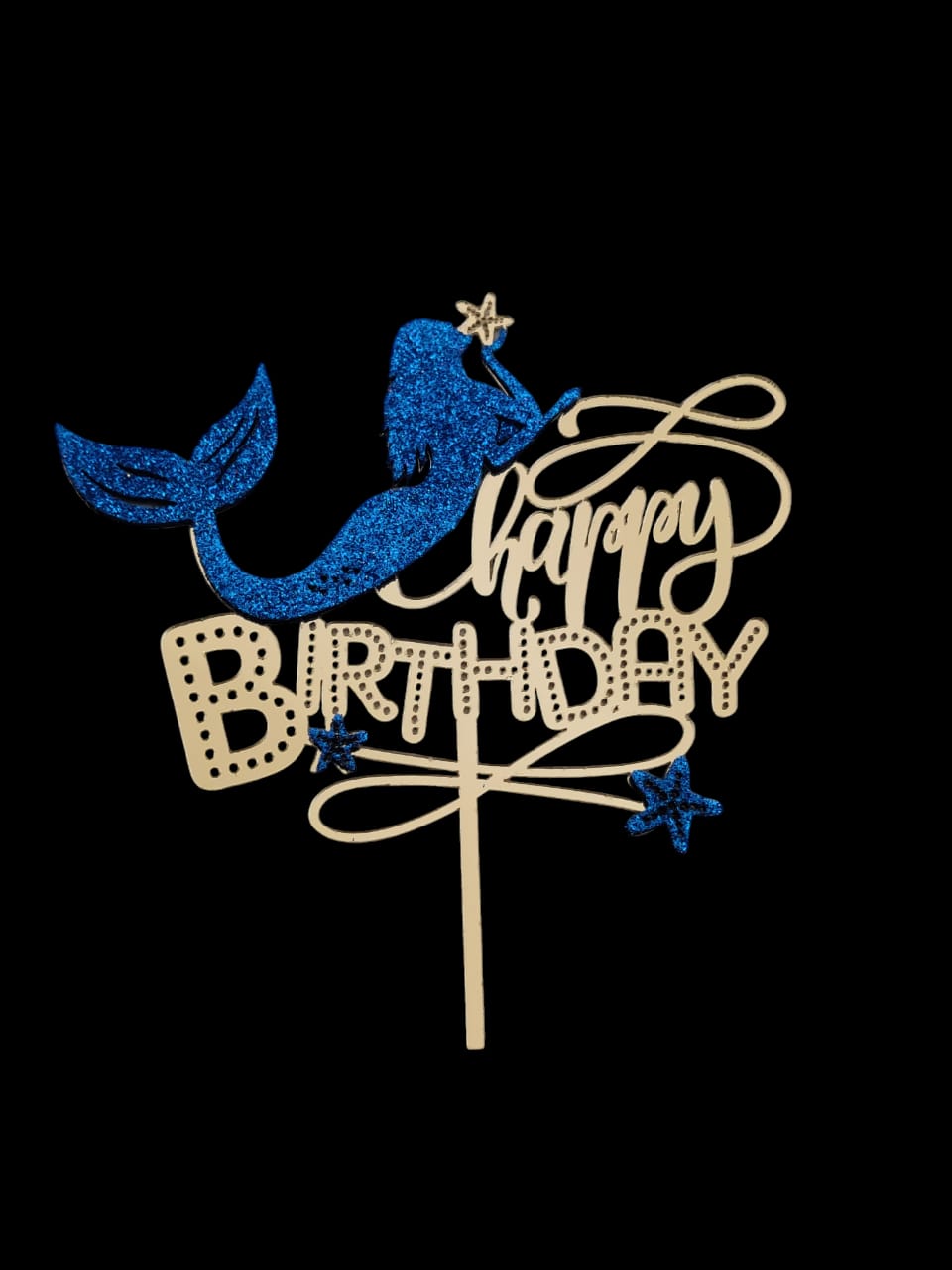 Mermaid Happy Birthday topper