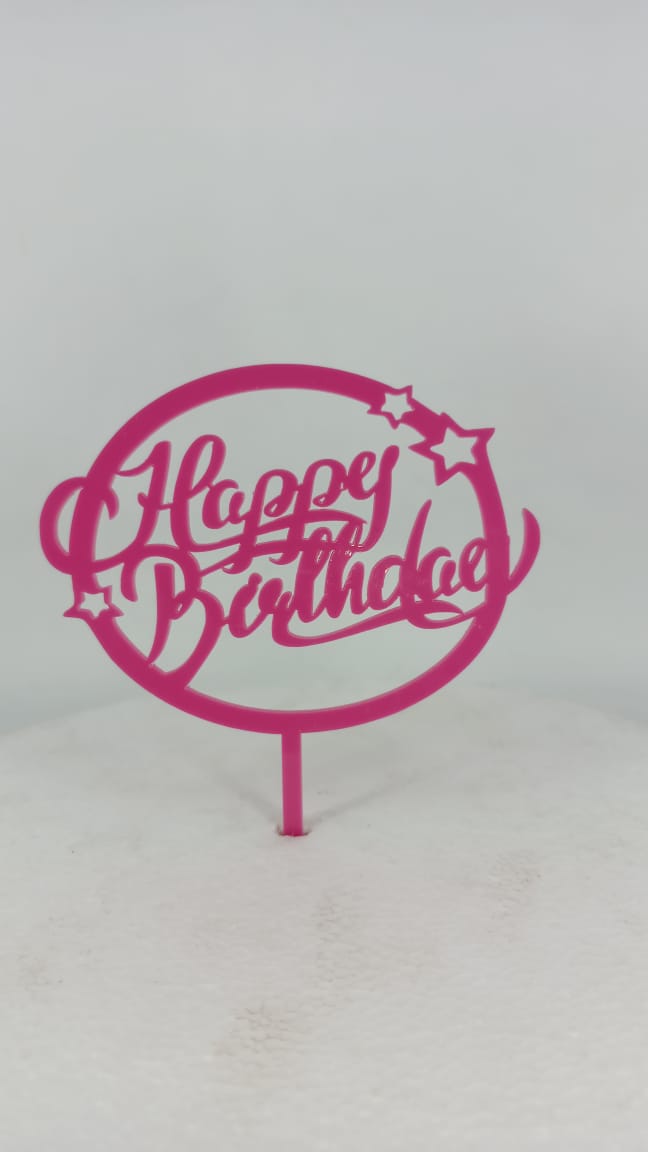 Acrylic Happy Birthday Cake Topper