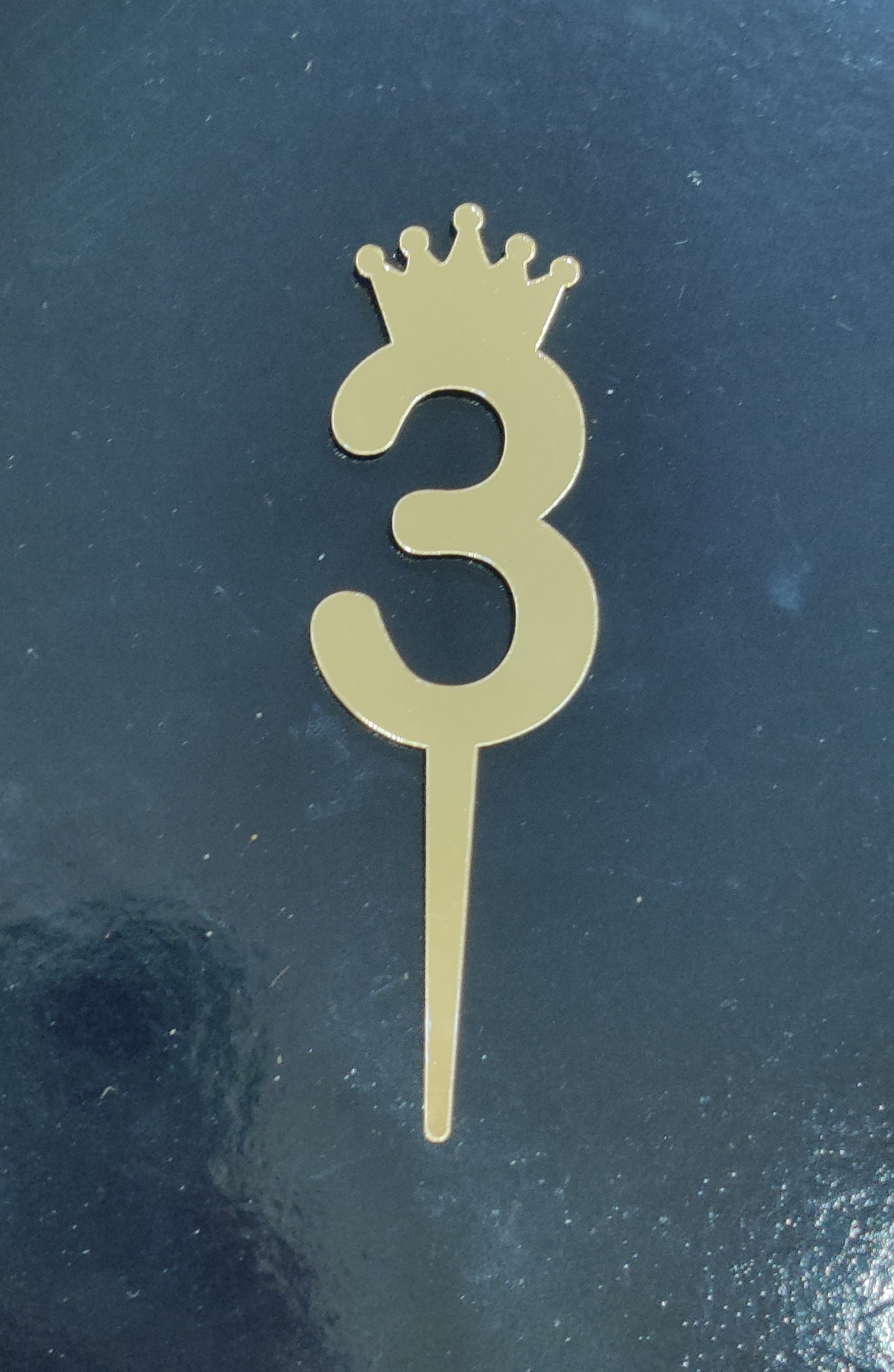 3 Number Acrylic Topper 3 inch