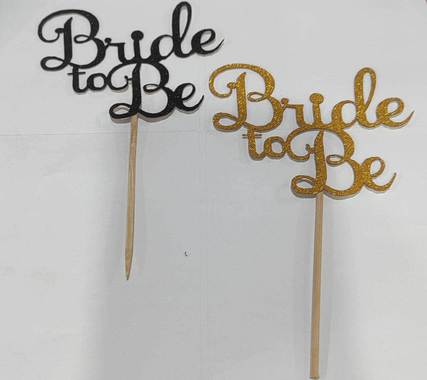 Bride to Be Acrylic Topper (random colour)