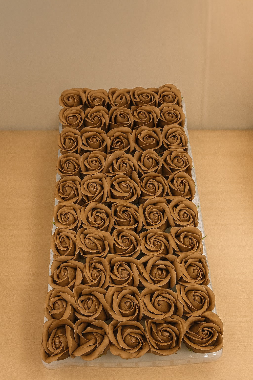 Artifical Scented Brown Rose Pack Of 50