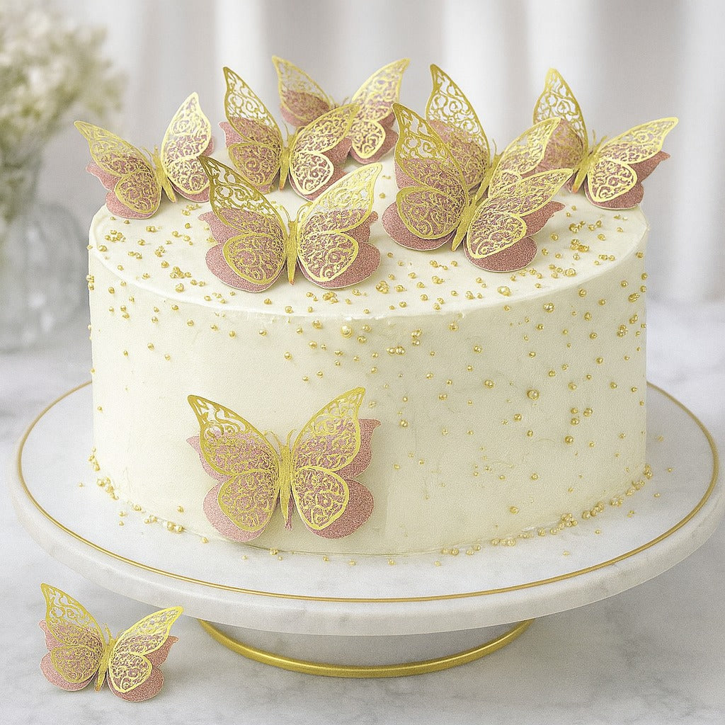 3D Baby Butterfly For Cake Decoration Pack Of 12