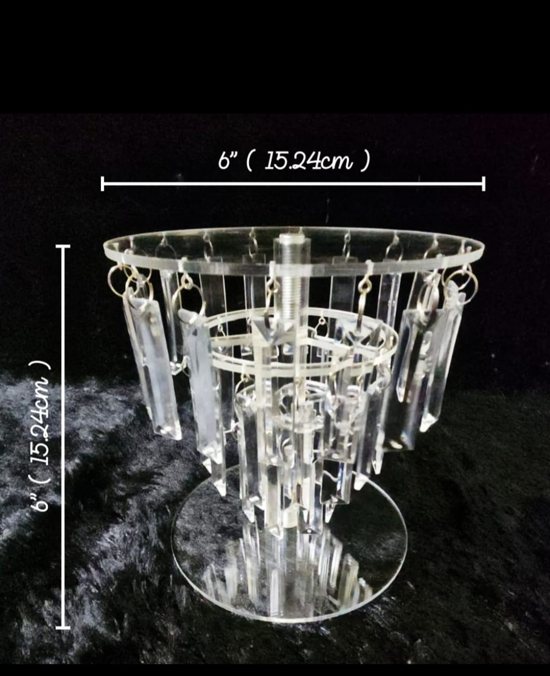 Acrylic Round chandelier spacer 6x6 inch