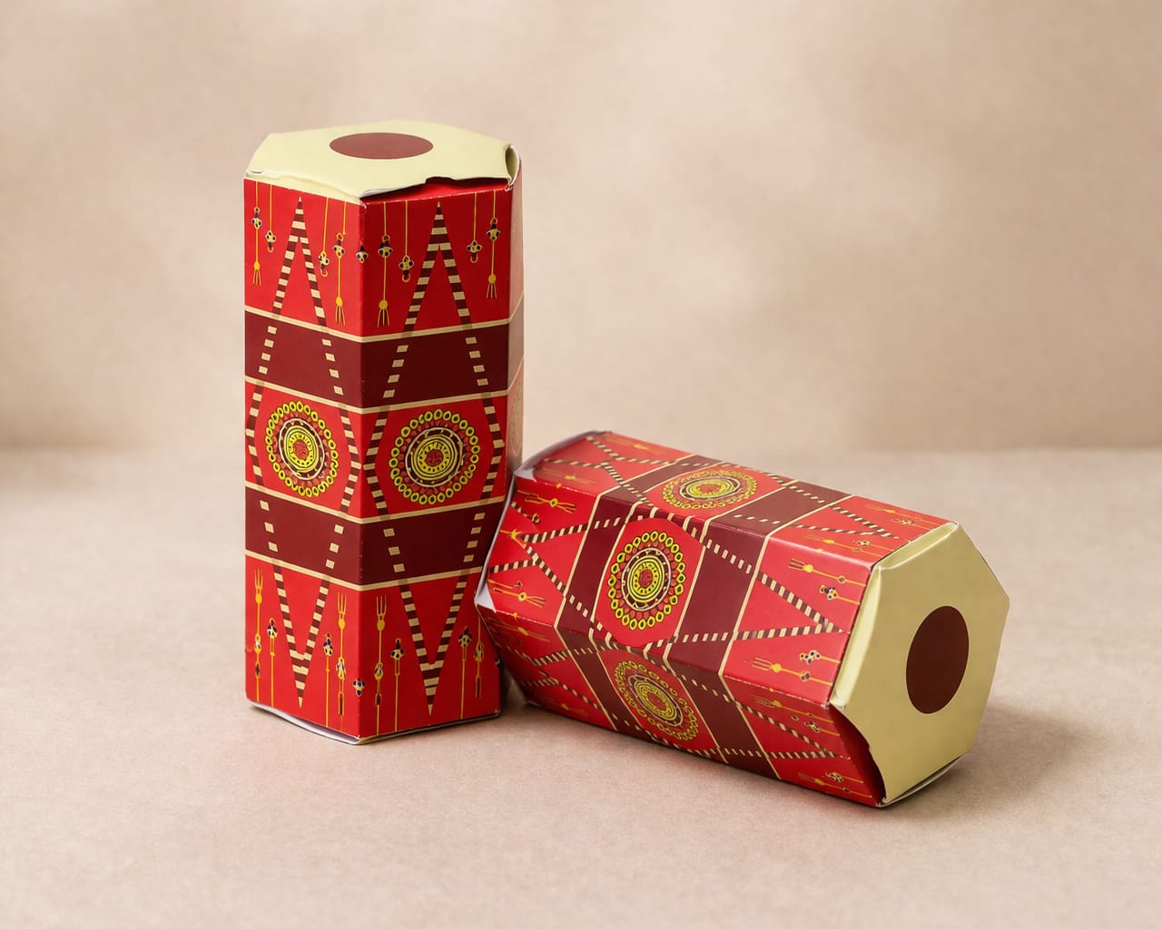 Dhol Box Pack Of 10 Size - 2.5x2.5x4.75 inch