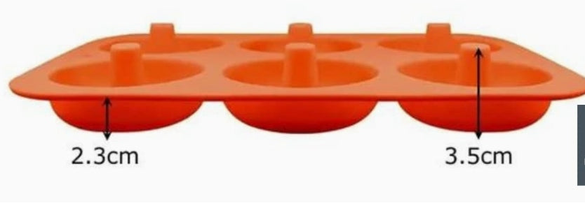 6 Cavity Silicon Donut Mould Random Color
