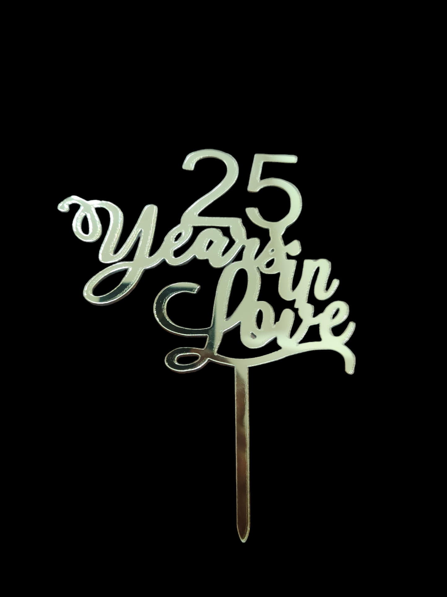 25 year Love Acrylic topper