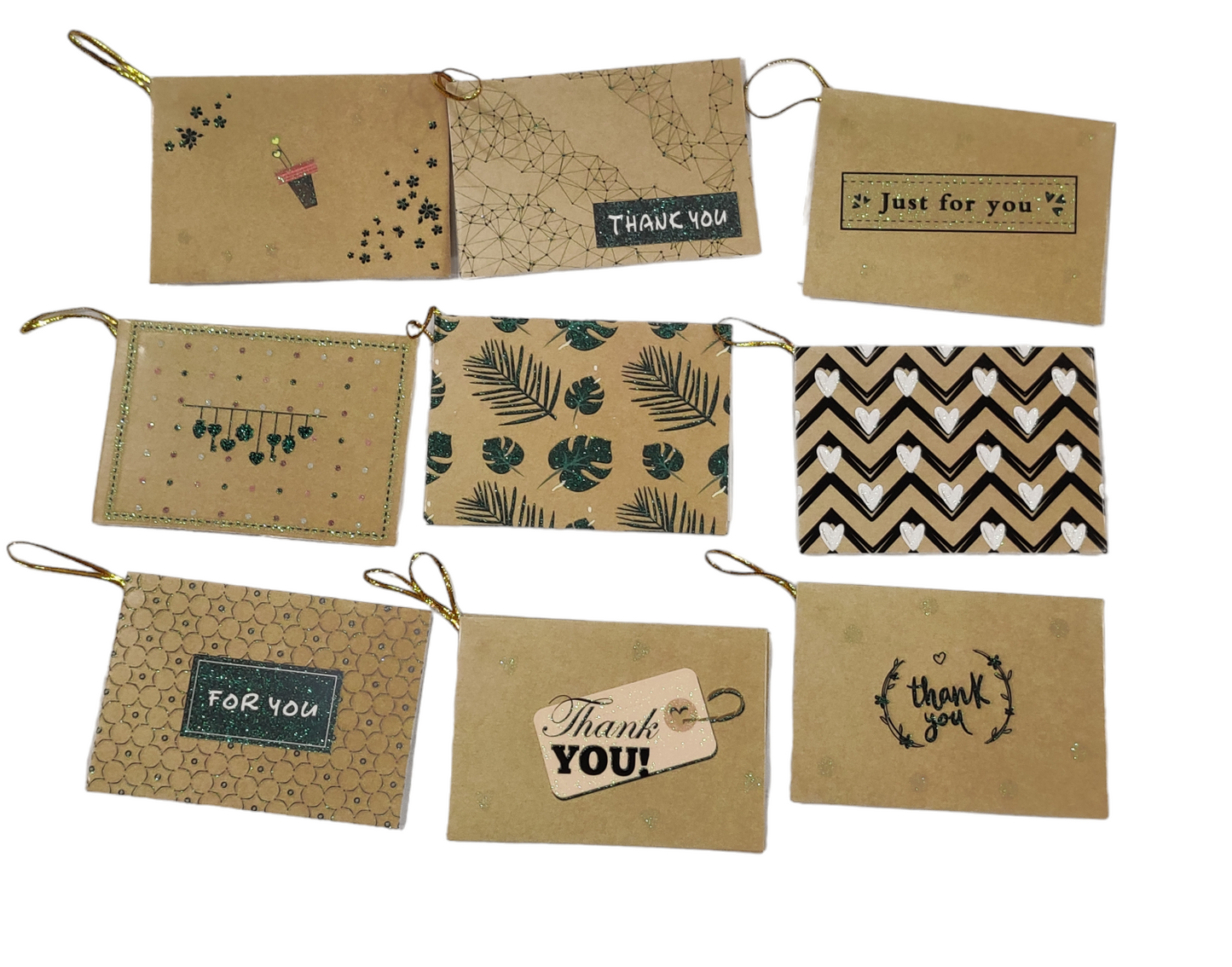 Thank you best wishes card's pack of 10 Random