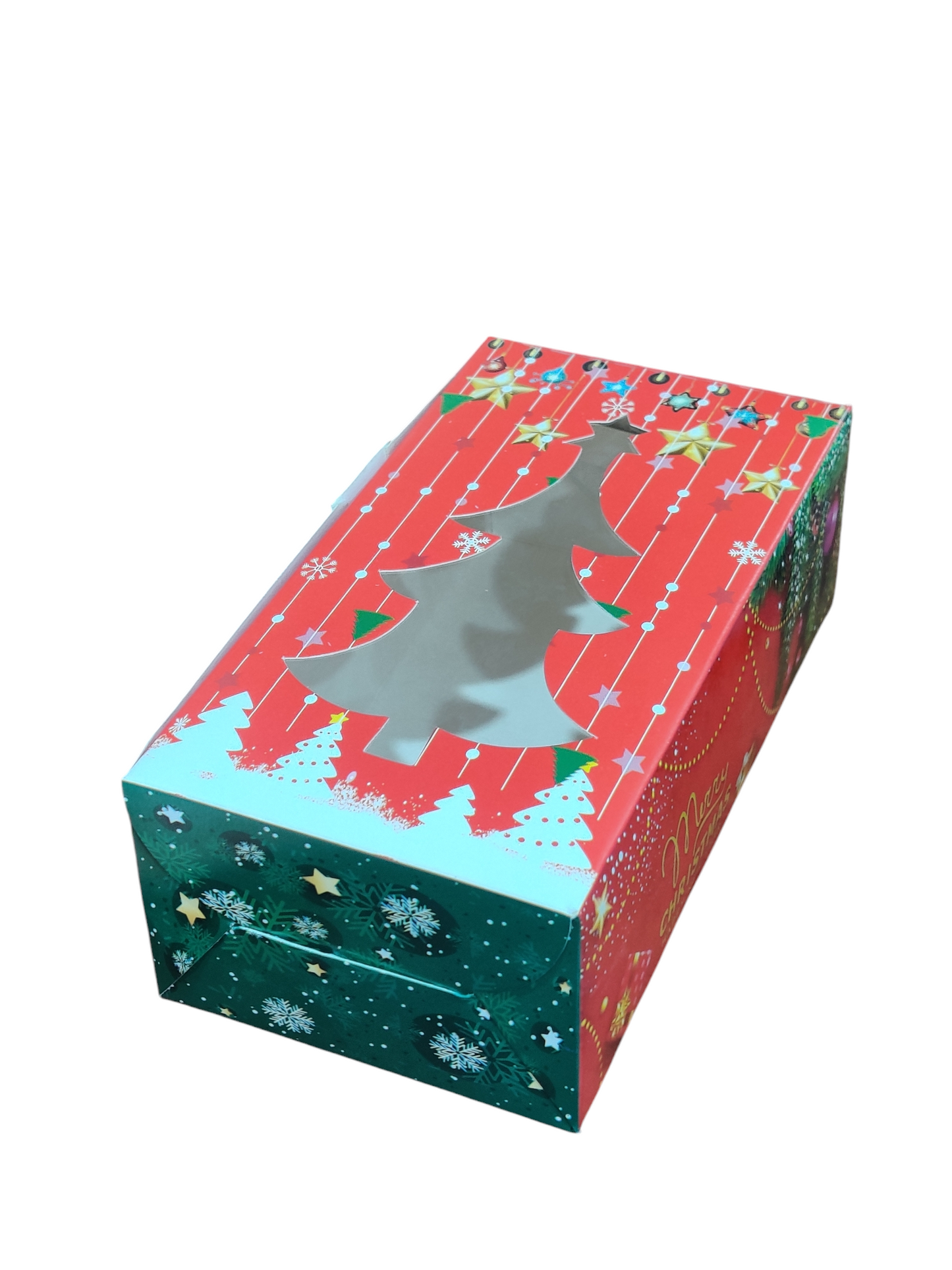 Xmas Plum Cake Box 25O gram size-7.5x4 inch (Pack of 10)