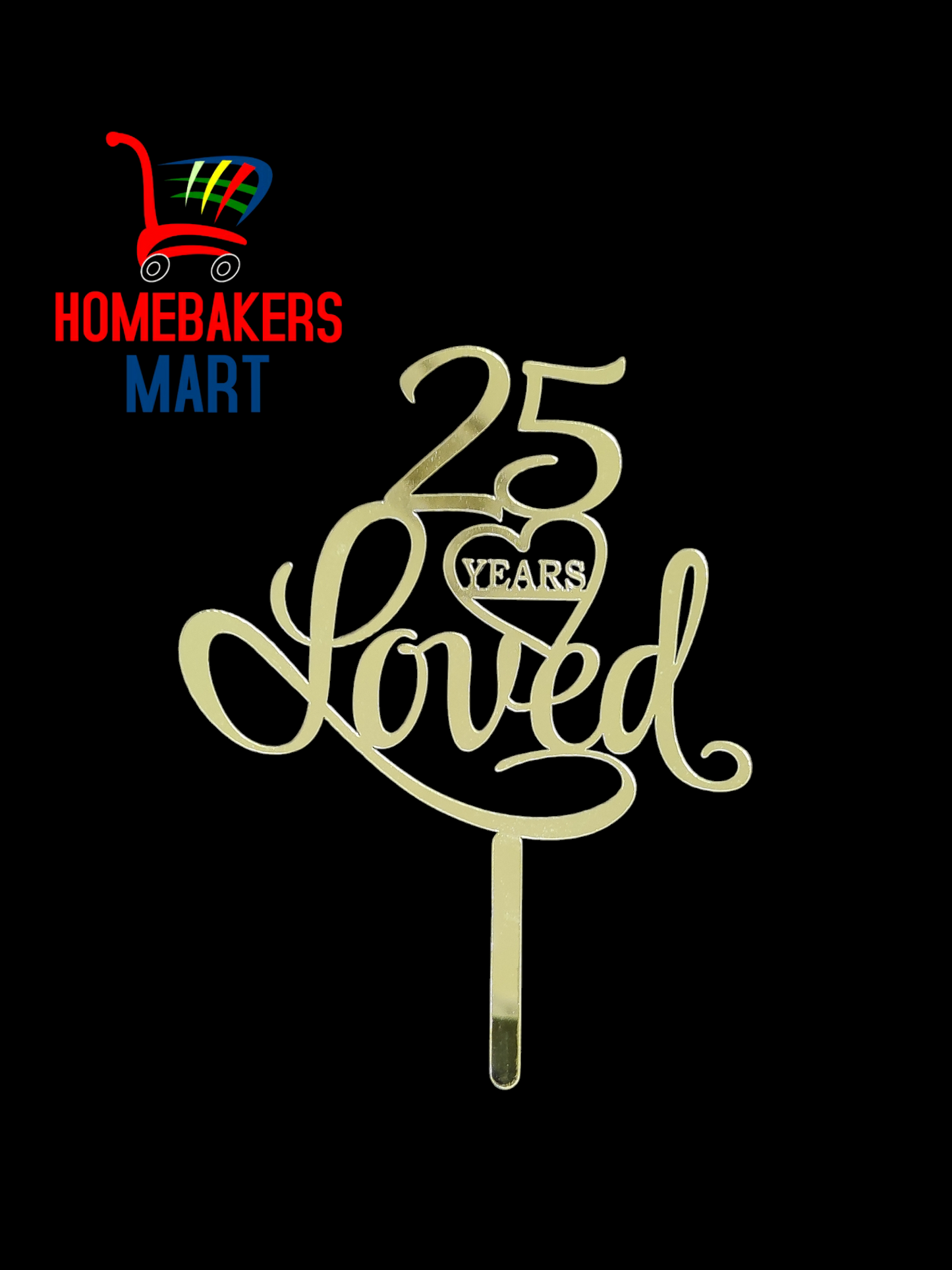 25 Love Acrylic Cake Topper