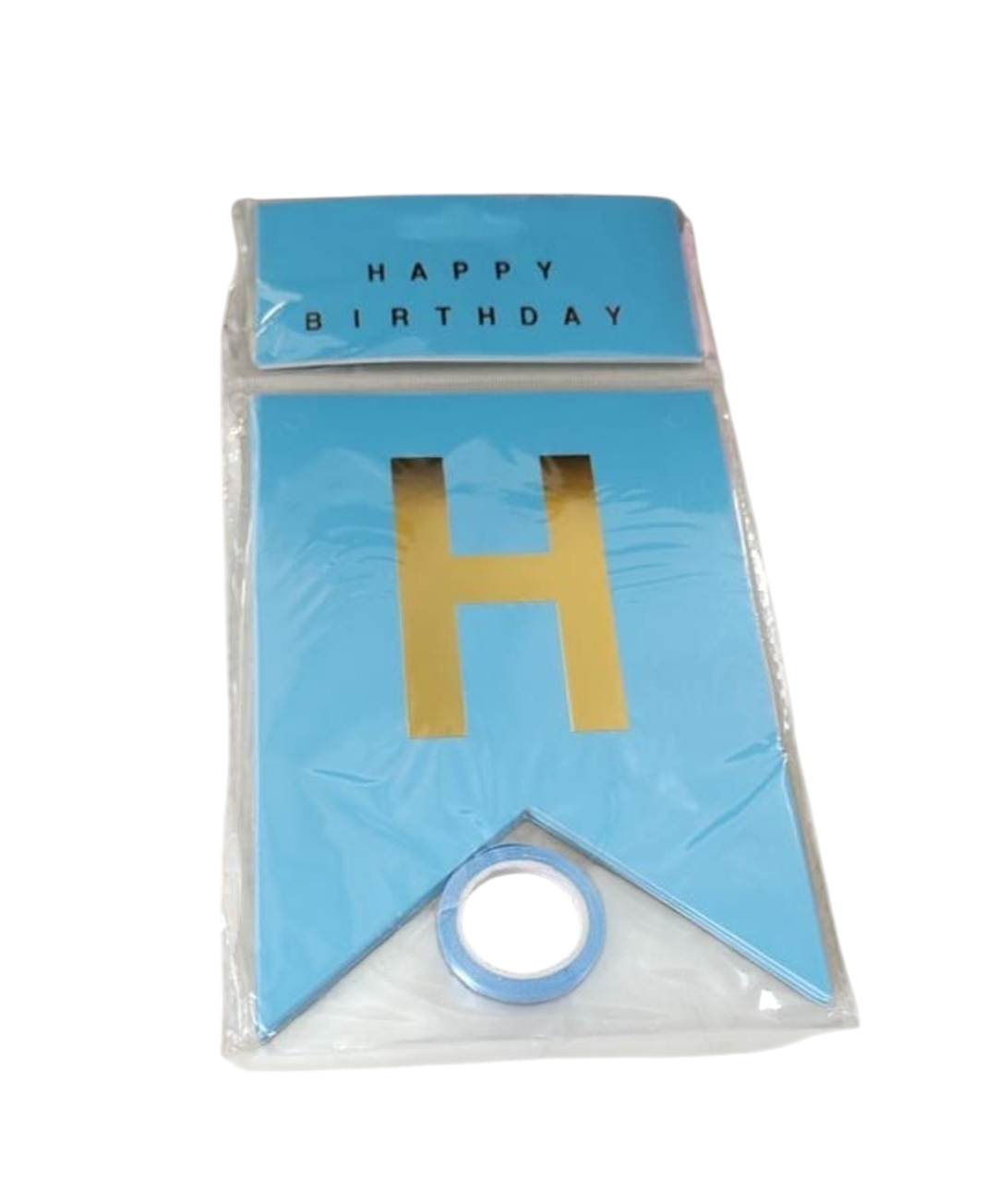 Sky Blue Happy Birthday Banner