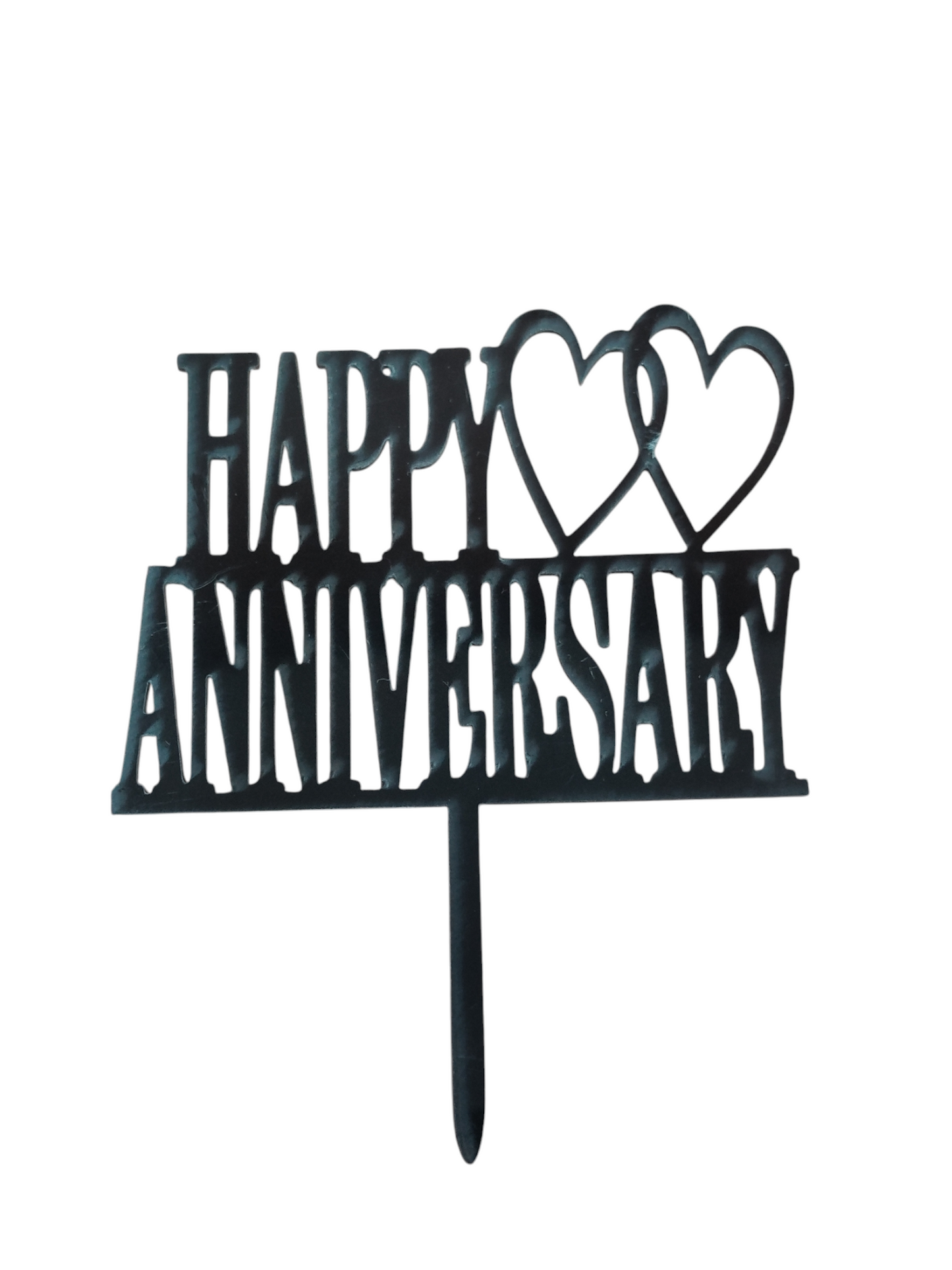 Happy Anniversary Black Acrylic Topper RT00668