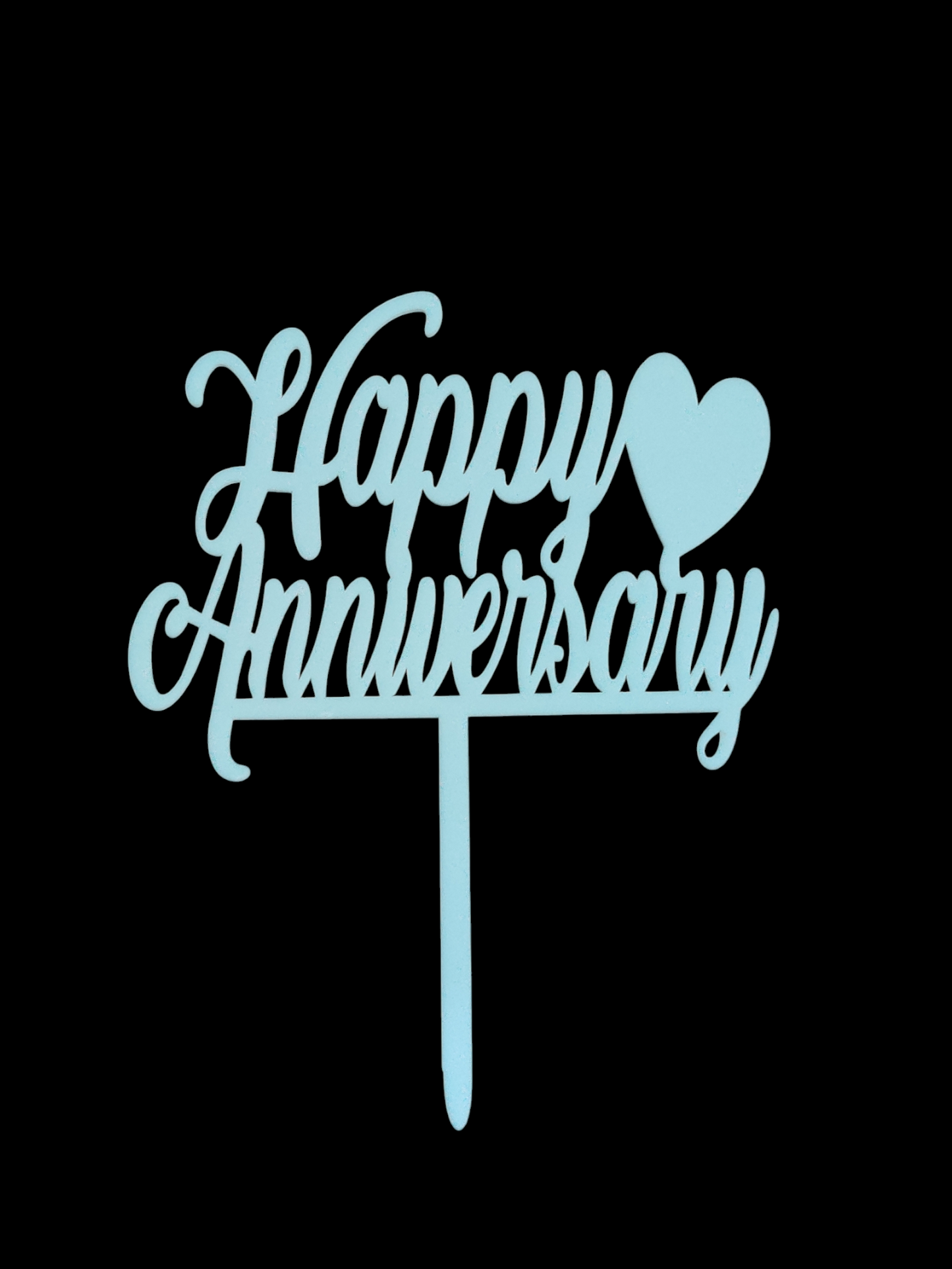 Happy Birthday White Acrylic Topper RT00941