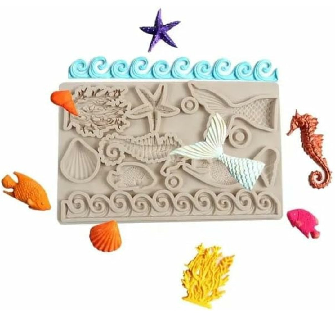Sealife creature fondant mould
