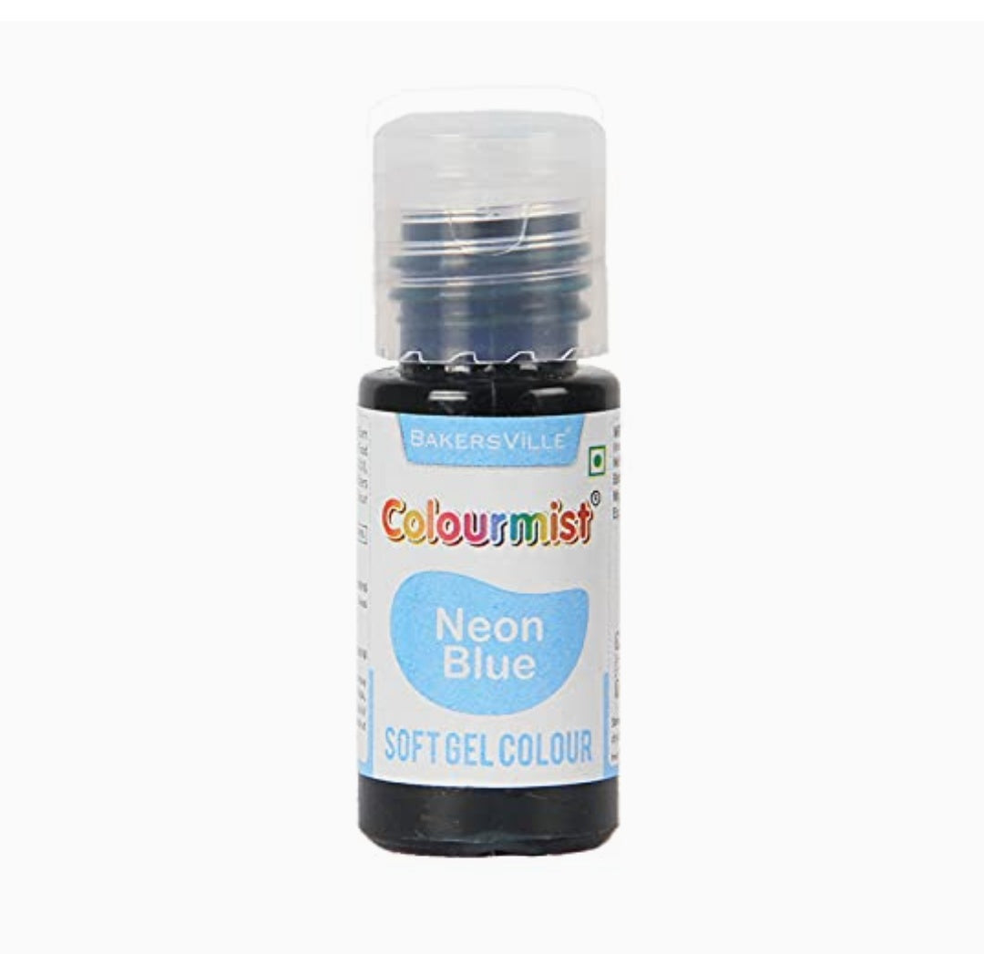 Bakersville colourmist Neon Blue Soft Gel Colour 20gm