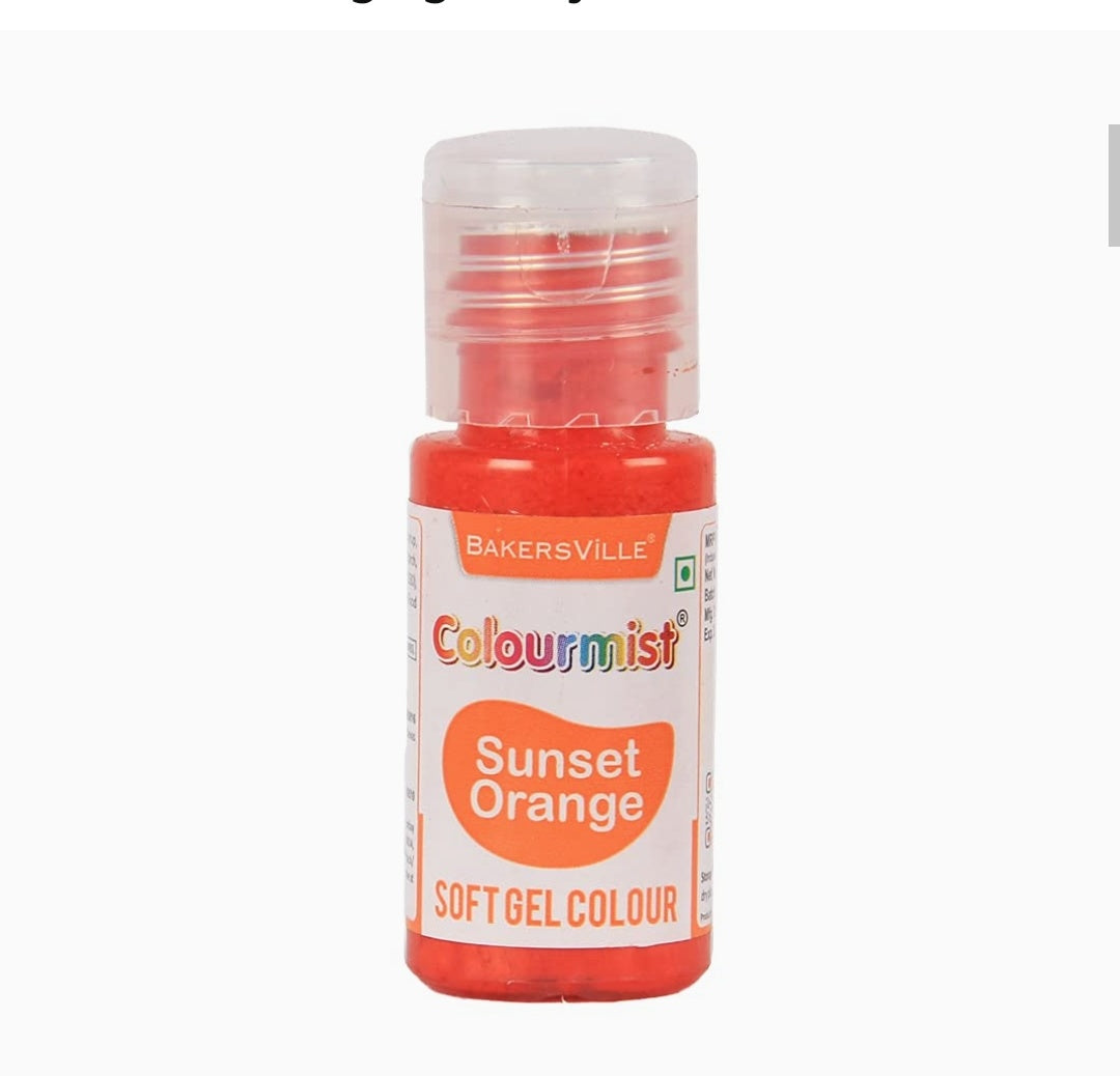 Bakersville colourmist Sunset Orange Soft Gel Colour 20gm