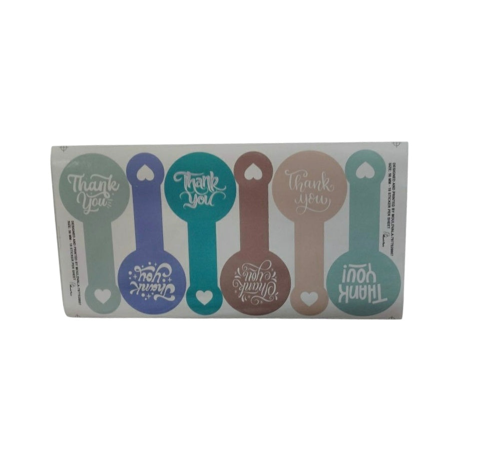 Thank you Sticker (6 sticker in 1 sheet)