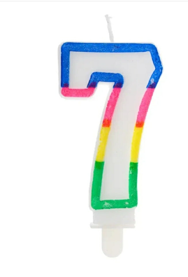 7 Number Candle 2.5 inch