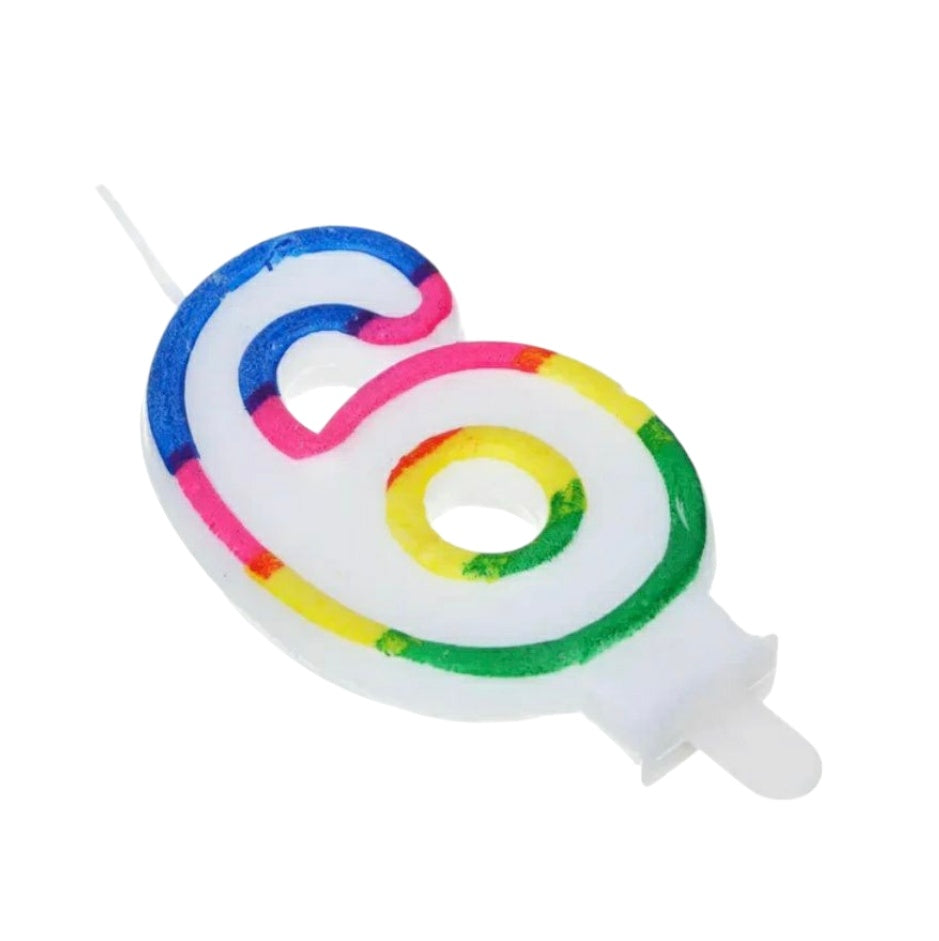 6 Number Candle 2.5 inch