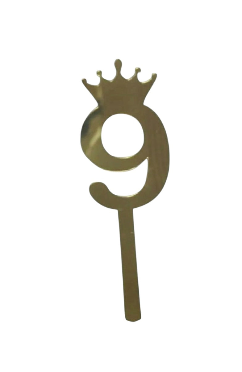 9 Number Acrylic Topper 3 inch