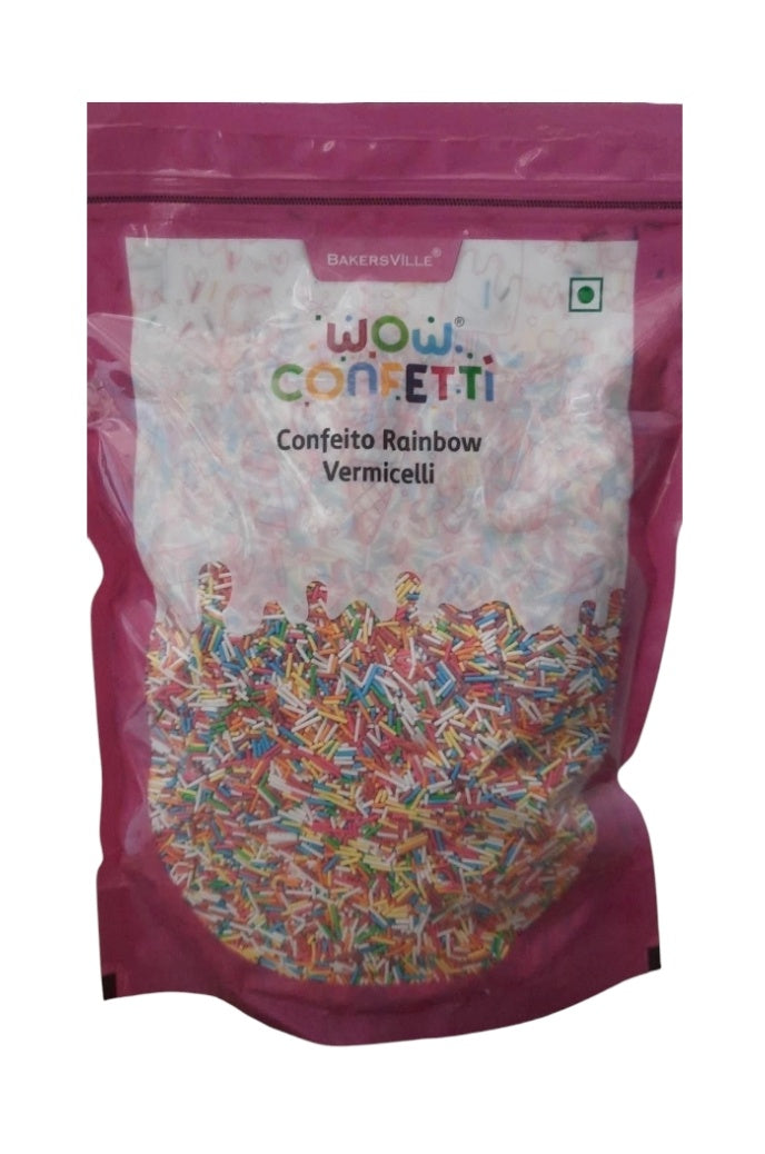 Bakersville Wow Confetti Canfeito Rainbow Vermicelli Sprinkler 1 kg