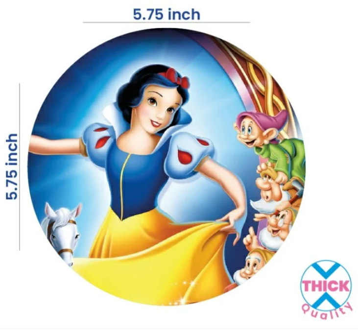 Tastycraft (Snow White) theme Edible Precut Wafer sheet (EWC-111)