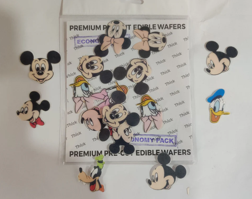 Mickey Family Faces Edible Pre-Cut Wafers (WPC-601)