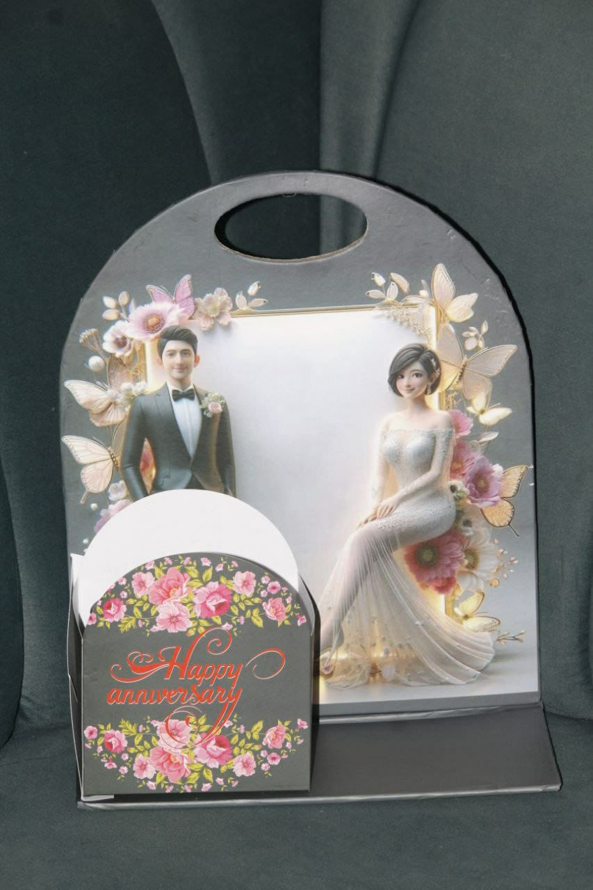 Foldable Anniversary Couple Cake Hamper Stand