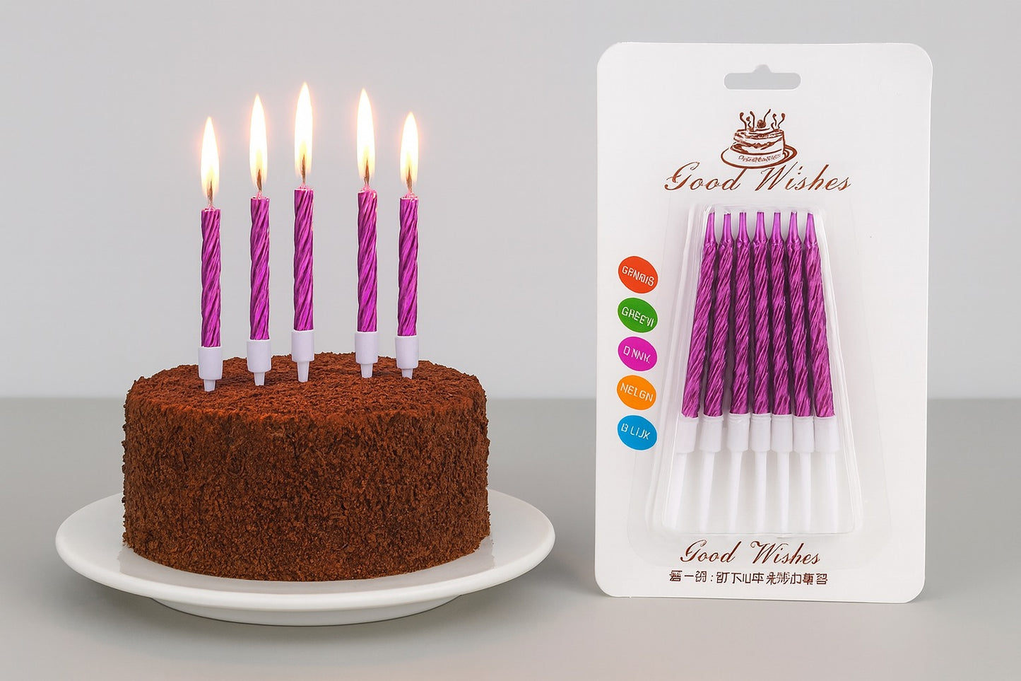 Spiral candle pack of 10