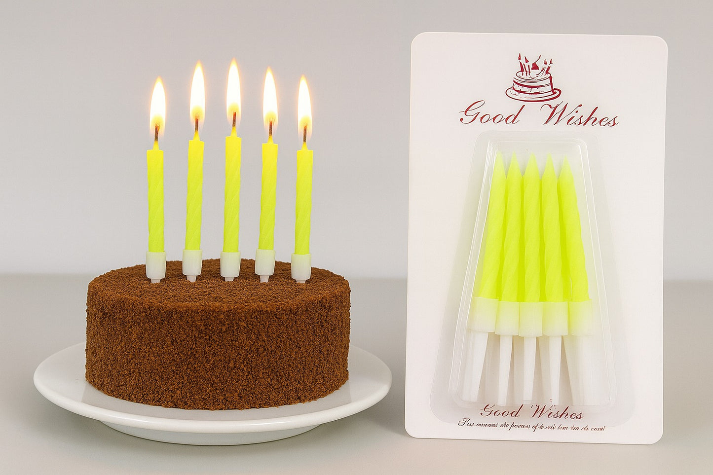 Small Neon Spiral Birthday Candle Pack Of 10