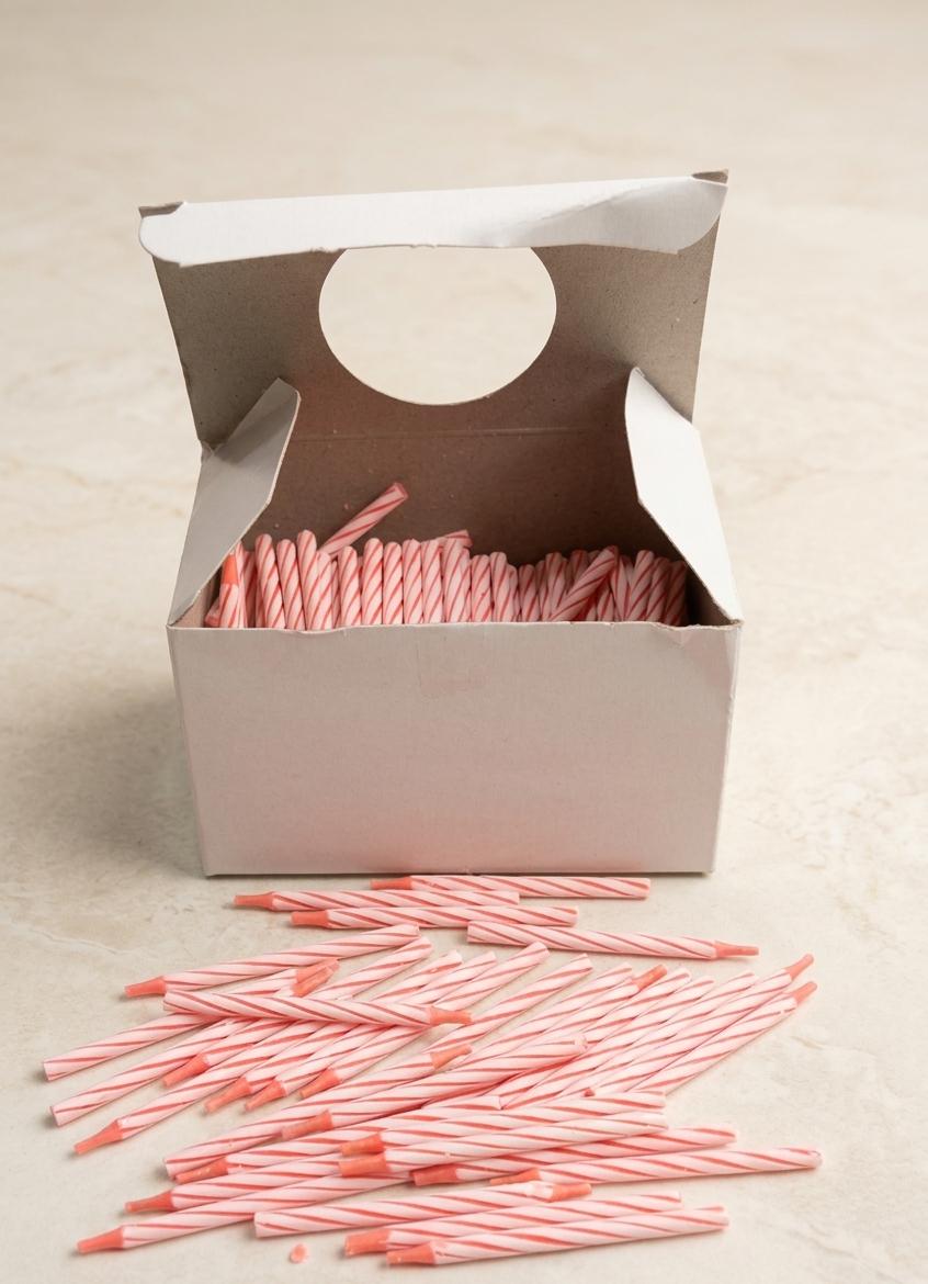 Red Twisty Birthday Candle Approx - 350