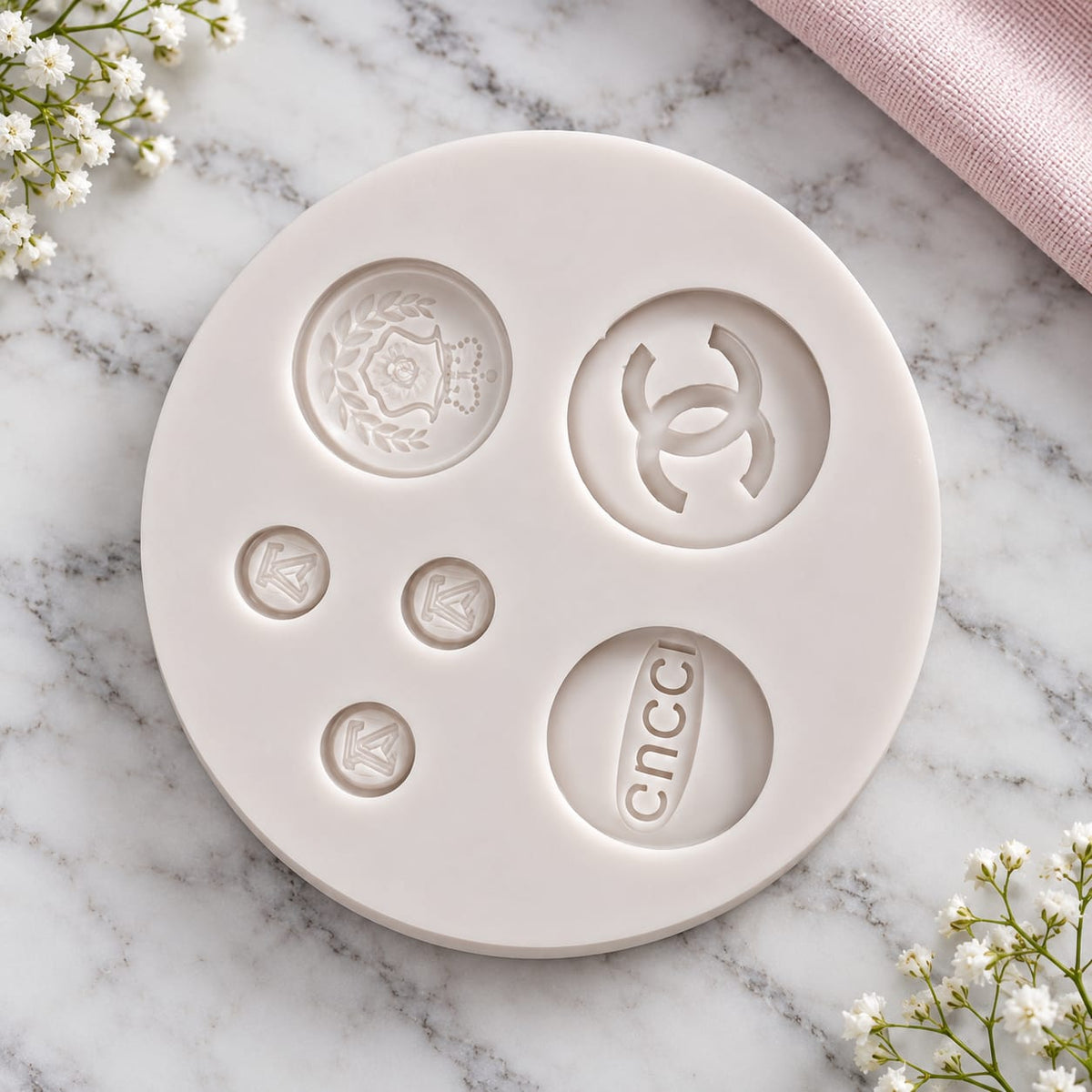 Fondant Logo Embossing Mould